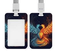 Porte-badge en forme de phénix avec cordons rétractables verticaux en plastique pour enseignant, infirmière, médecin, bureau, cadeau pour collègues de travail