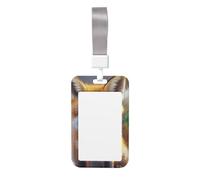 Porte-badge en forme de renard avec lanière verticale en plastique avec fenêtre transparente - Protection étanche pour carte d'identité, infirmières, enseignants, bureau