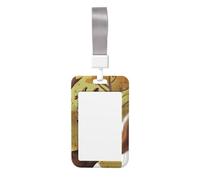 Porte-badge en forme d'écureuil mangeur de noix Matériau ABS durable, affichage transparent de l'identification, convient pour le bureau, un événement, une réunion, identification facile.