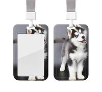 Porte-badge en plastique avec dragonne en plastique pour badge d'identification avec fenêtre transparente pour infirmière, médecin, fournitures de bureau