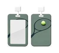 Porte-badge en plastique pour raquette de tennis avec cordon de protection pour carte d'identité, porte-nom avec fenêtre transparente pour infirmière, médecin, porte etiquette, fournitures de bureau