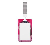 Porte-badge en plastique rigide avec boule disco rose sans tête - Pour infirmière ou bureau