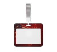 Porte-badge en plastique rigide avec drapeau américain avec aigle planant dans un feu d'artifice pour infirmières et bureau