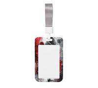 Porte-badge en plastique rigide avec figurine féminine tenant une rose coulissante pour carte de travail, porte-nom pour infirmières, bureau