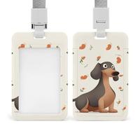 Porte-badge en plastique rigide avec inscription « I Love My Dog » - Pour cartes de crédit et cartes de proximité