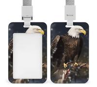 Porte-badge en plastique rigide avec motif aigle pour cartes de crédit, cartes de crédit et cartes de proximité