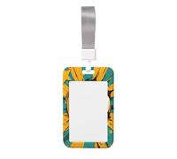 Porte-badge en plastique rigide avec motif ballon de volleyball rétro pour infirmières, bureau