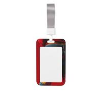 Porte-badge en plastique rigide avec motif graffiti coloré pour femme