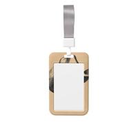 Porte-badge en plastique rigide avec tête de mort de cowboy rétro occidental pour infirmières et bureau