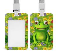 Porte-badge en plastique rigide en forme de grenouille pour cartes d'identité, cartes de crédit et cartes de proximité