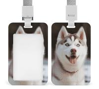 Porte-badge en plastique rigide Husky Piquant pour cartes d'identité, cartes de crédit et cartes de proximité