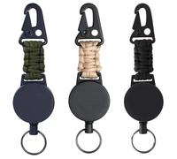 Porte Badge Enrouleur, 3PCS Porte-clés Retractable, cordon rétractable Avec Enrouleur de Ceinture Porte CléS Porte Badge de Carte