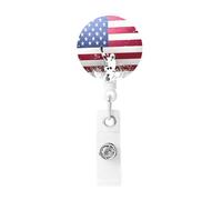 Porte Badge Enrouleur Joueur crosse, Porte Clef Retractable pour Bureau école Clés Infirmières étudiants Enseignant