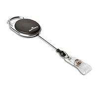 porte badge enrouleur noir boîte de 10, longueur 80 cm