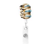 Porte Badge Enrouleur Section d'anatomie la colonne vertébrale humaine, Porte Clef Retractable pour Bureau école Clés Infirmières étudiants Enseignant