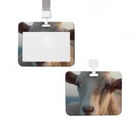 Porte-badge épais et transparent en plastique rigide avec clip pour badge de travail, médecin, enseignant