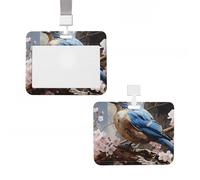 Porte-badge épais et transparent en plastique rigide pour badge d'identification avec clip pour bureau, médecin, enseignant