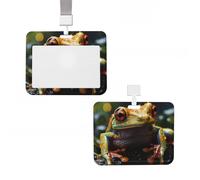 Porte-badge épais et transparent en plastique rigide pour porte-badge avec clip pour bureau, médecin, enseignant