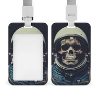 Porte-badge esthétique en forme de tête de mort avec cordon - Étanche - Pour le travail, le bureau, les infirmières, les enseignantes et les femmes