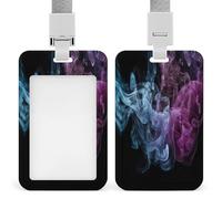 Porte-badge étanche, bleu et violet. Joli enrouleur de badge, idéal pour les cartes d'identité professionnelles, scolaires, de croisière, les laissez-passer et les badges de bureau pour les collègues.