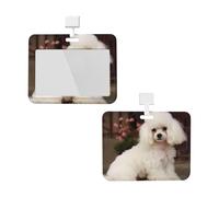 Porte-badge étanche en forme de caniche français avec fenêtre transparente pour carte d'identité pour femmes, hommes, employés de bureau, enseignants, infirmiers