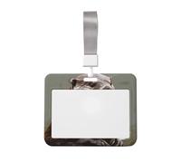 Porte-badge étanche en forme de loutre avec fenêtre transparente pour carte d'identité pour femmes, hommes, employés de bureau, enseignants, infirmiers