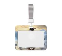 Porte-badge étanche en forme de pingouin avec fenêtre transparente pour carte d'identité pour femmes, hommes, employés de bureau, enseignants, infirmiers