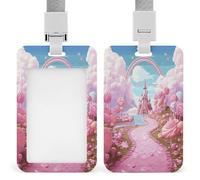 Porte-badge étanche, enrouleur de badge mignon Candy Land, idéal pour les badges d'identification professionnels, scolaires, de croisière, de bureau ou pour les collègues.