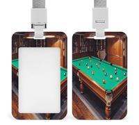 Porte-badge étanche, enrouleur de badge mignon sur le thème du billard, idéal pour les cartes d'identité professionnelles, scolaires, de croisière, les laissez-passer et les badges de bureau pour les