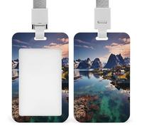 Porte-badge étanche, enrouleur mignon des îles Norvège, idéal pour les badges professionnels, scolaires, de croisière, les laissez-passer et les cartes de collègue au bureau.