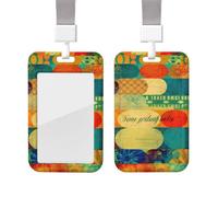 Porte-badge étanche, porte-badge avec collage de photos couleur, pochette plastique avec cordon détachable, étui de protection vertical pour carte de visite, idéal pour le travail au bureau ou en mili