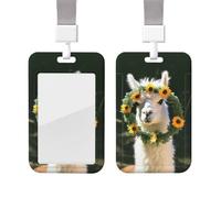 Porte-badge étanche, porte-badge nominatif en forme d'alpaga avec guirlande, étui de protection vertical en plastique avec cordon détachable, idéal pour le travail au bureau ou en milieu infirmier.