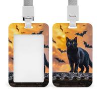 Porte-badge étanche pour porte-badge « The Black Cat is Pacing on The Roof » - Pour le personnel de bureau et les infirmières