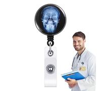 Porte-badge extensible avec clip, porte-badge extensible | Cordon pour badge d'identité, médecin, enseignant, personnel de bureau, école, hôpital, travail