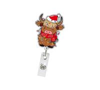 Porte-badge extensible en ABS pailleté avec clip de poche A | Porte-badge rétractable en ABS avec paillettes et clip de poche en métal pour employés de bureau, étudiants
