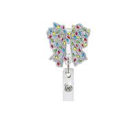 Porte-badge extensible en ABS pailleté avec clip de poche D | Porte-badge rétractable en ABS avec paillettes et clip de poche en métal pour employés de bureau, étudiants