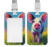 Porte-badge fantaisie en forme de cochon rétractable avec clip pour carte de protection pour le travail, le bureau, les médecins, les infirmières