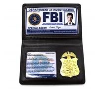 Porte-badge fantaisie FBI pour agent de police, jeu de rôle, cadeau d'Halloween