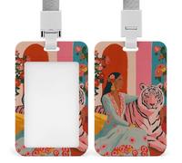 Porte-badge fantaisie pour femme et tigre, rétractable, porte-cartes, protecteur de cartes, badge nominatif, étiquette de nom pour travail, bureau, médecin, infirmière