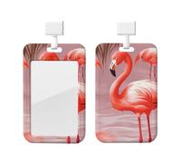 Porte-badge flamant rose avec cordon - Joli porte-badge en plastique étanche - Pour le travail, le bureau, les infirmières, les médecins, les enseignants