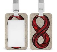 Porte-badge géant en verre teinté avec symbole de l'infini rétractable à clip pour carte de protection pour le travail, le bureau, les médecins, les infirmières