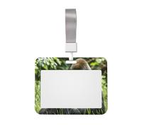 Porte-badge Gorilla in the Grass avec cordon, étui horizontal en plastique transparent, étanche, pour badge professionnel (infirmières, enseignants, bureau).