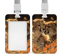 Porte-badge Guépard avec cordon de suspension, étui de protection vertical pour carte d'identité, multi-usage pour bureau, enseignant, infirmière