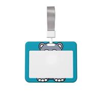 Porte-badge hippopotame avec cordon en plastique étanche pour bureau, infirmière, enseignante