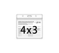 Porte-badge horizontal pais pour carte d'identit avec fermeture clair tanche et refermable (horizontal 4 x 3, paquet de 10)