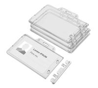 Porte-badge Horizontal Rigide Abs 4 Pièces, Verrouillage Scellé