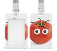 Porte-badge « I Love You from My Head Tomatoes » avec cordon amovible, imperméable, protecteur vertical pour carte d'identité, porte-nom, pour infirmière, enseignant, bureau, femme et homme