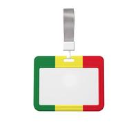 Porte-badge imprimé drapeau du Sénégal - Porte-carte d'identité - Porte-nom - Cordon tour de cou détachable