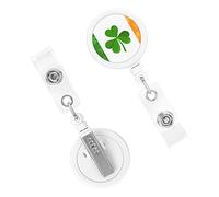 Porte-badge imprimé drapeau irlandais en plastique léger pour étudiants, employés de bureau, enseignants