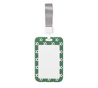 Porte-badge imprimé football avec sangle de cou étanche en plastique vertical